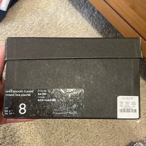 Jcrew Winona leather penny loafers. 
Size: 8-M
Color: RICH CARAMEL